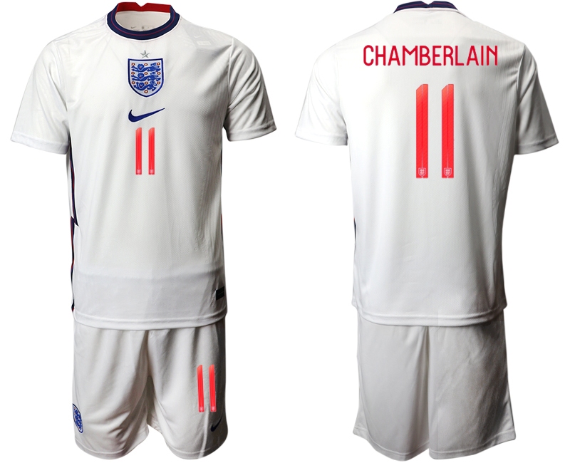 Men 2021 European Cup England home white #11 Soccer Jersey